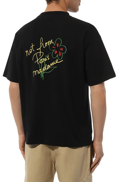 Хлопковая футболка DROLE DE MONSIEUR, арт. D-TS188-C0002-BL, фото 4