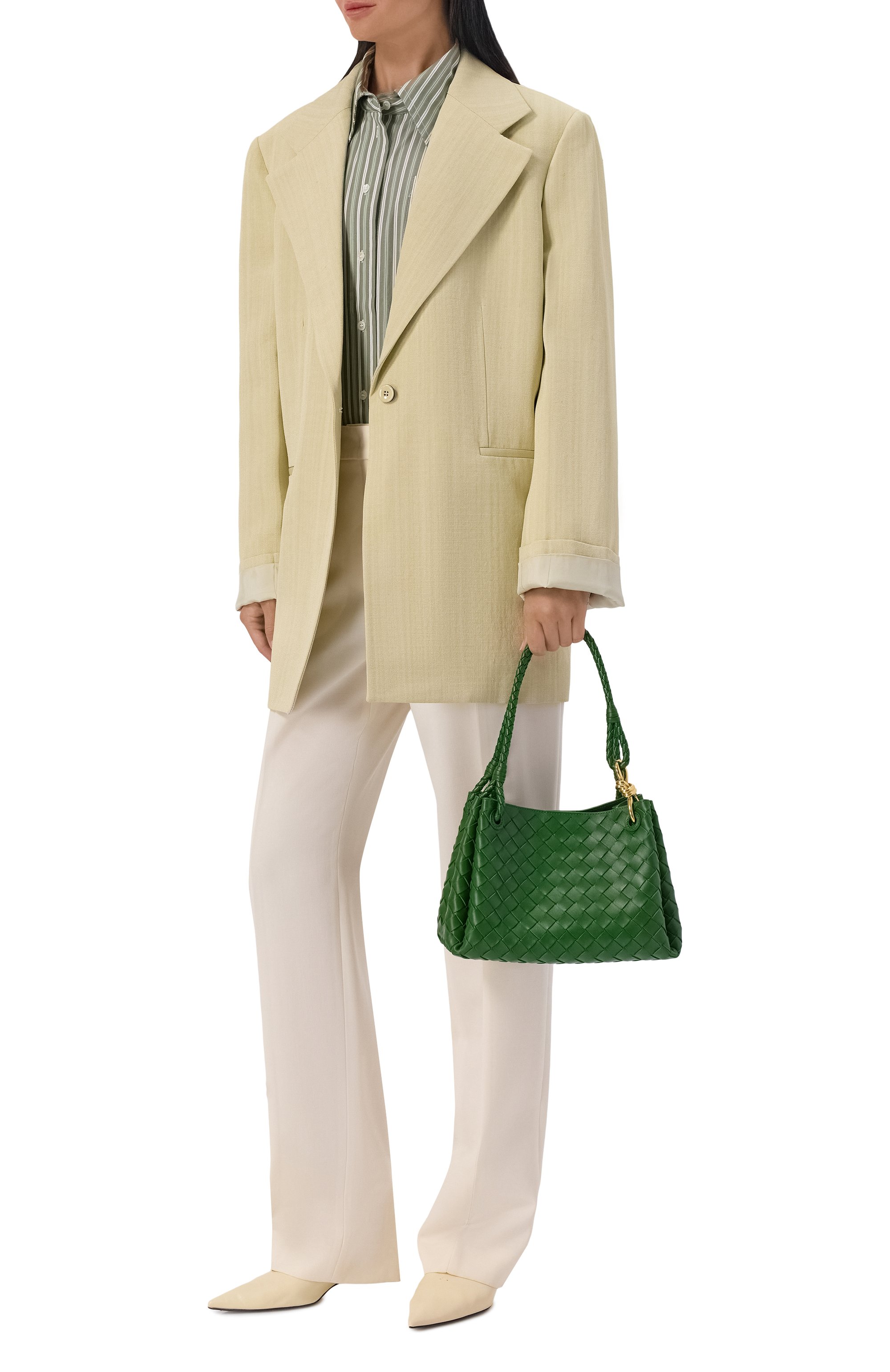 Сумка parachute medium BOTTEGA VENETA зеленого цвета по цене 590500 руб., арт. 835921/VCPPT, фото 3 Сумка parachute medium BOTTEGA VENETA, арт. 835921/VCPPT, фото 3