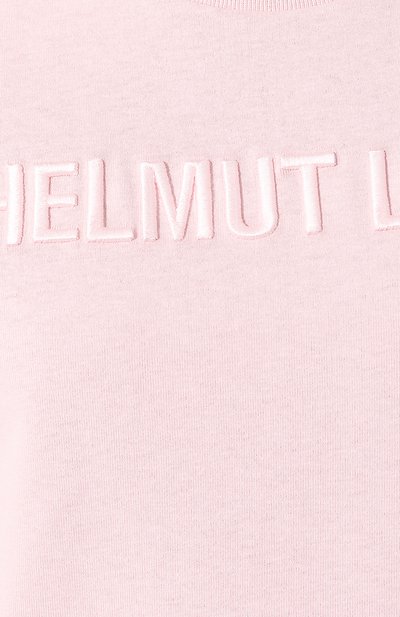 Хлопковая футболка HELMUT LANG светло-розового цвета по цене 25750 руб., арт. J06DW502, фото 5 Хлопковая футболка HELMUT LANG, арт. J06DW502, фото 5