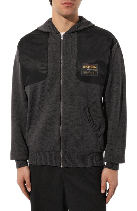 Шерстяной кардиган Moschino A0920/5202_232 Серый  A0920/5202_232 Фото 3