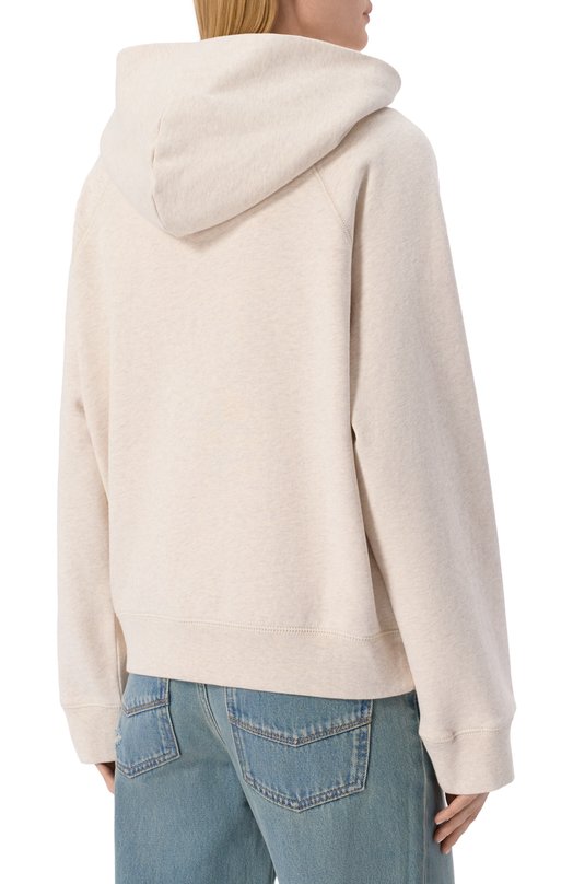 Хлопковое худи Zadig and Voltaire JWSS01607 Кремовый  JWSS01607 Фото 4