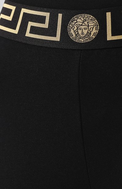 Легинсы из вискозы VERSACE черного цвета по цене 26950 руб., арт. AGD19004/AC00360, фото 5 Легинсы из вискозы VERSACE, арт. AGD19004/AC00360, фото 5