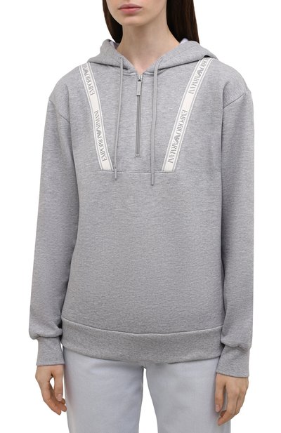 Худи EMPORIO ARMANI серого цвета по цене 15350 руб., арт. 164507/1A250, фото 3 Худи EMPORIO ARMANI, арт. 164507/1A250, фото 3