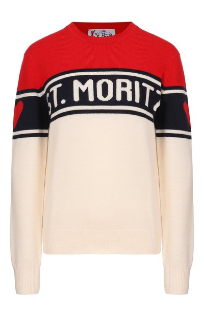 Женский пуловер из шерсти и вискозы MC2 SAINT BARTH, арт. QUE0010-02026I/NEW QUEEN