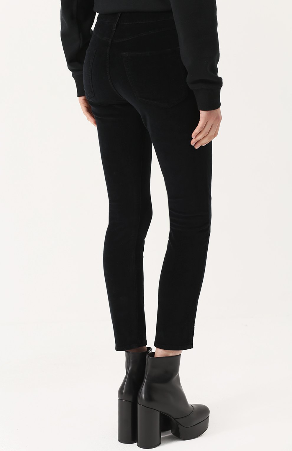 Укороченные бархатные джинсы 3X1, арт. W3SSV0739/BLACK VELVET, фото 4