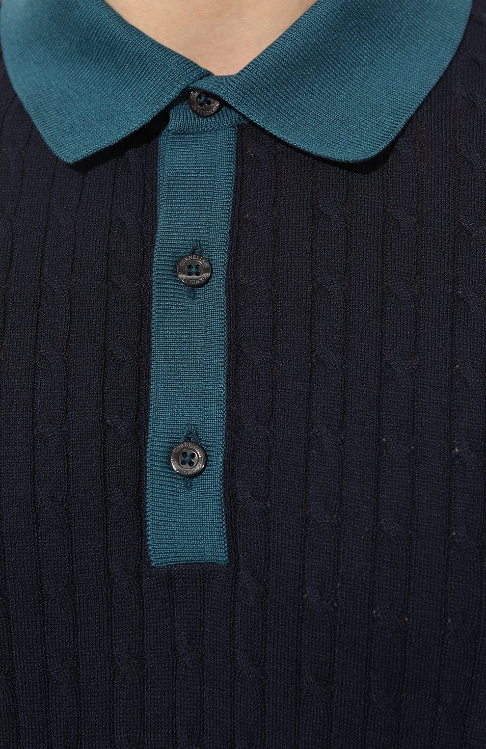Поло из шелка и хлопка CORNELIANI, арт. 91M552-3125144, фото 5