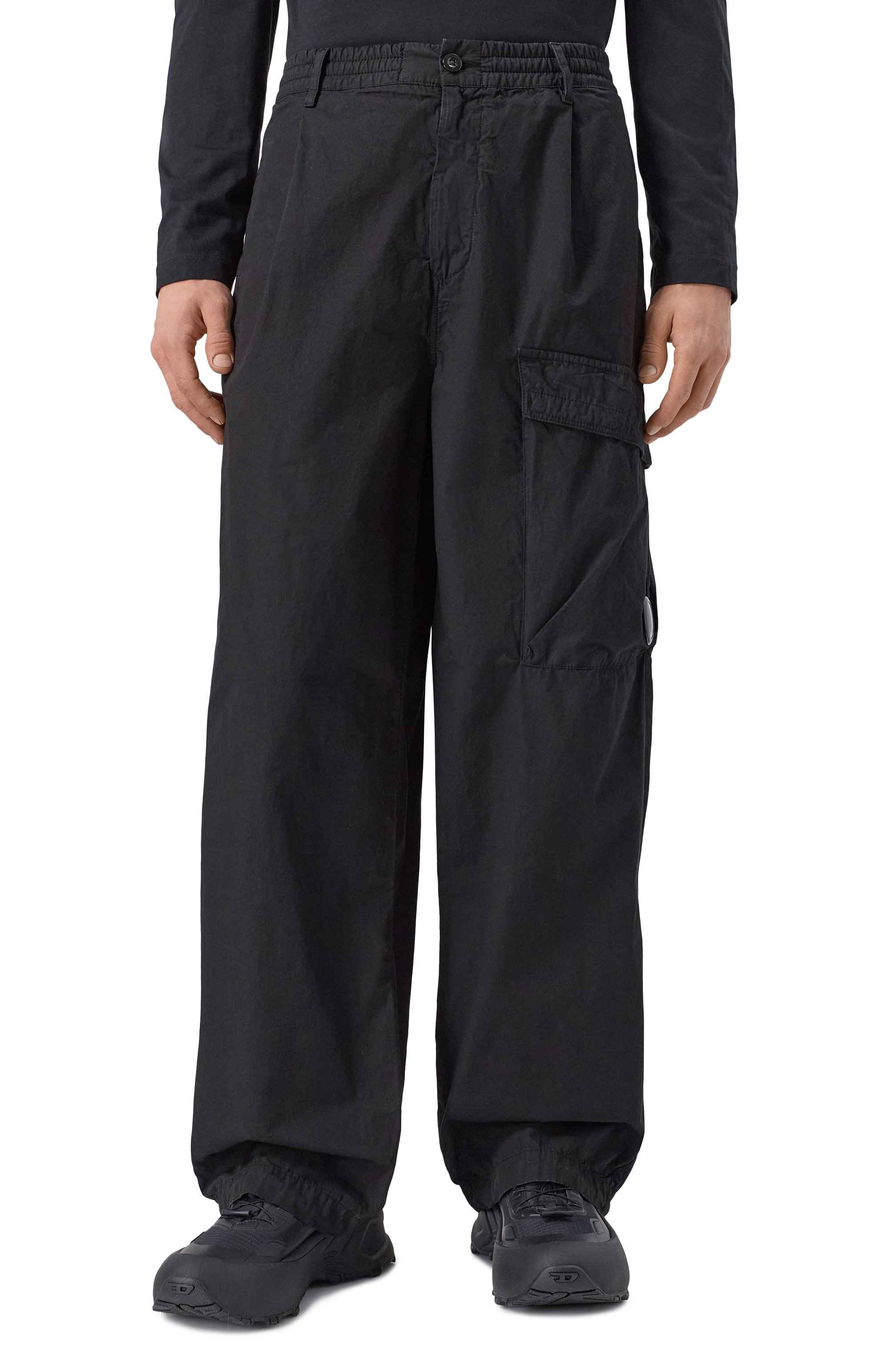 Хлопковые брюки C.P. COMPANY черного цвета по цене 49400 руб., арт. 20CMPA126A/110325G, фото 3 Хлопковые брюки C.P. COMPANY, арт. 20CMPA126A/110325G, фото 3