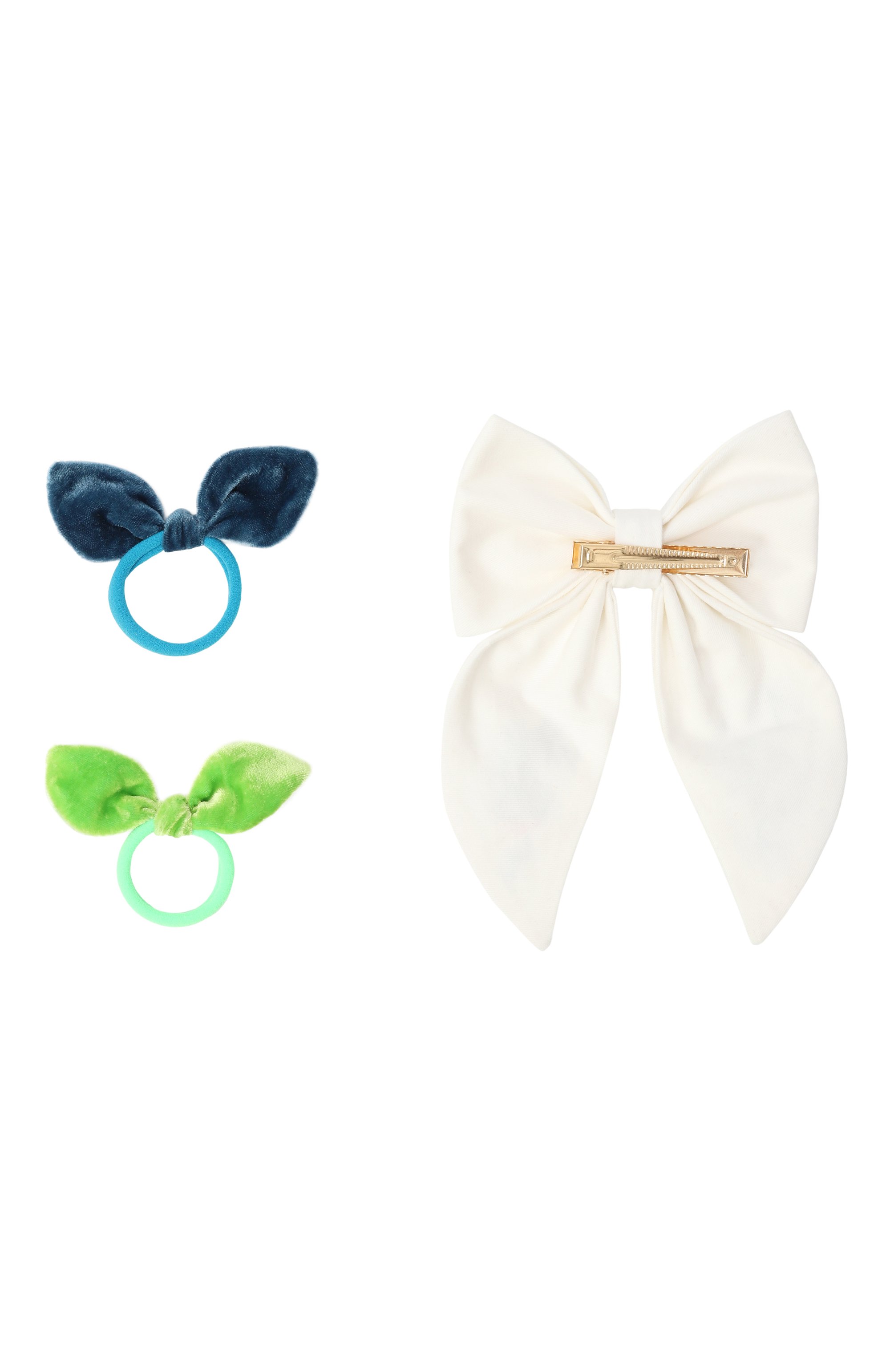 Комплект из трех бантов school PINK.OLIVKA разноцветного цвета по цене 12560 руб., арт. PO-70203, фото 2 Комплект из трех бантов school PINK.OLIVKA, арт. PO-70203, фото 2