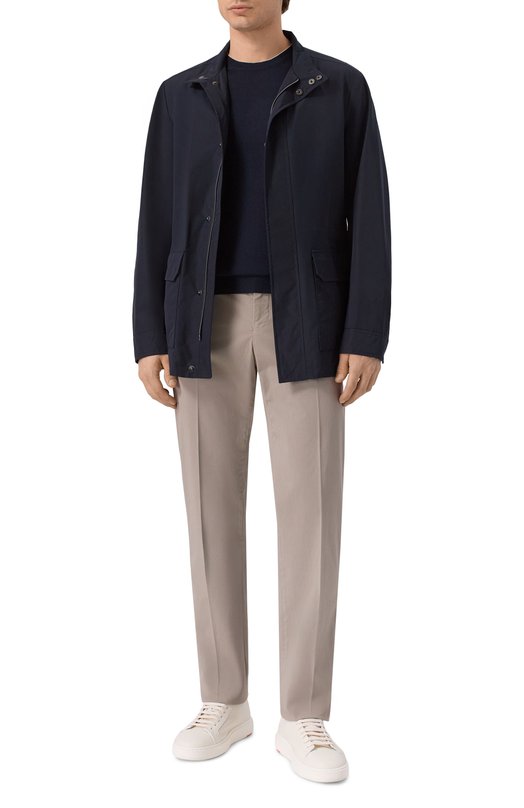 Джемпер из кашемира и шелка Fedeli MU0L5718B/CASMERE SETA BIC Синий  MU0L5718B/CASMERE SETA BIC Фото 2