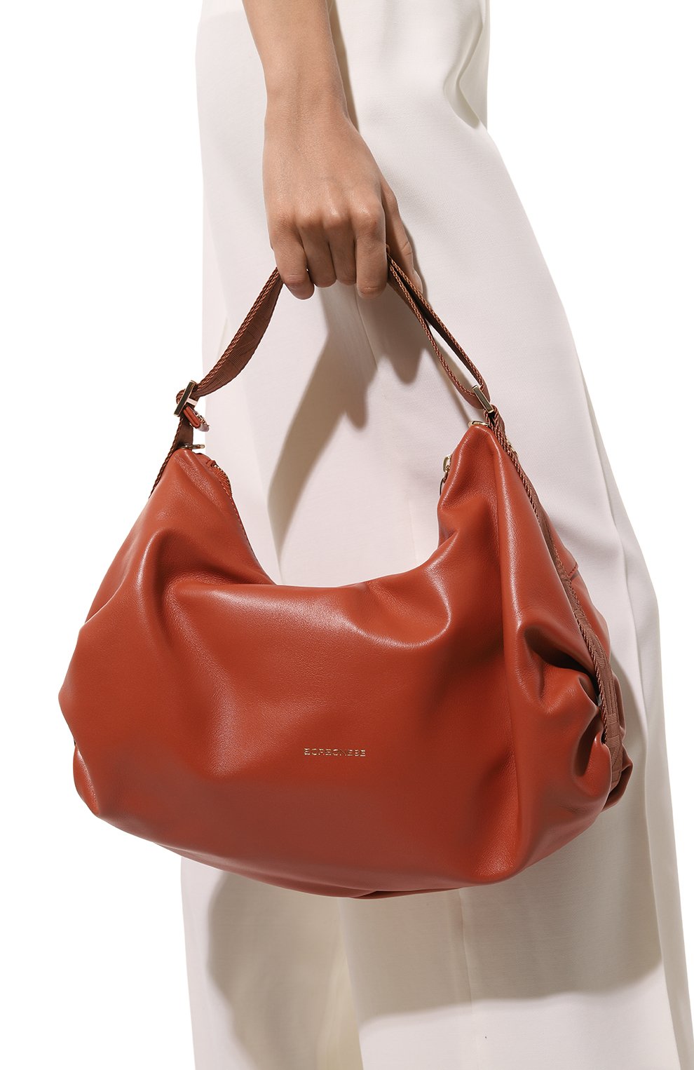 Сумка hobo medium BORBONESE оранжевого цвета по цене 67900 руб., арт. 924162, фото 2 Сумка hobo medium BORBONESE, арт. 924162, фото 2
