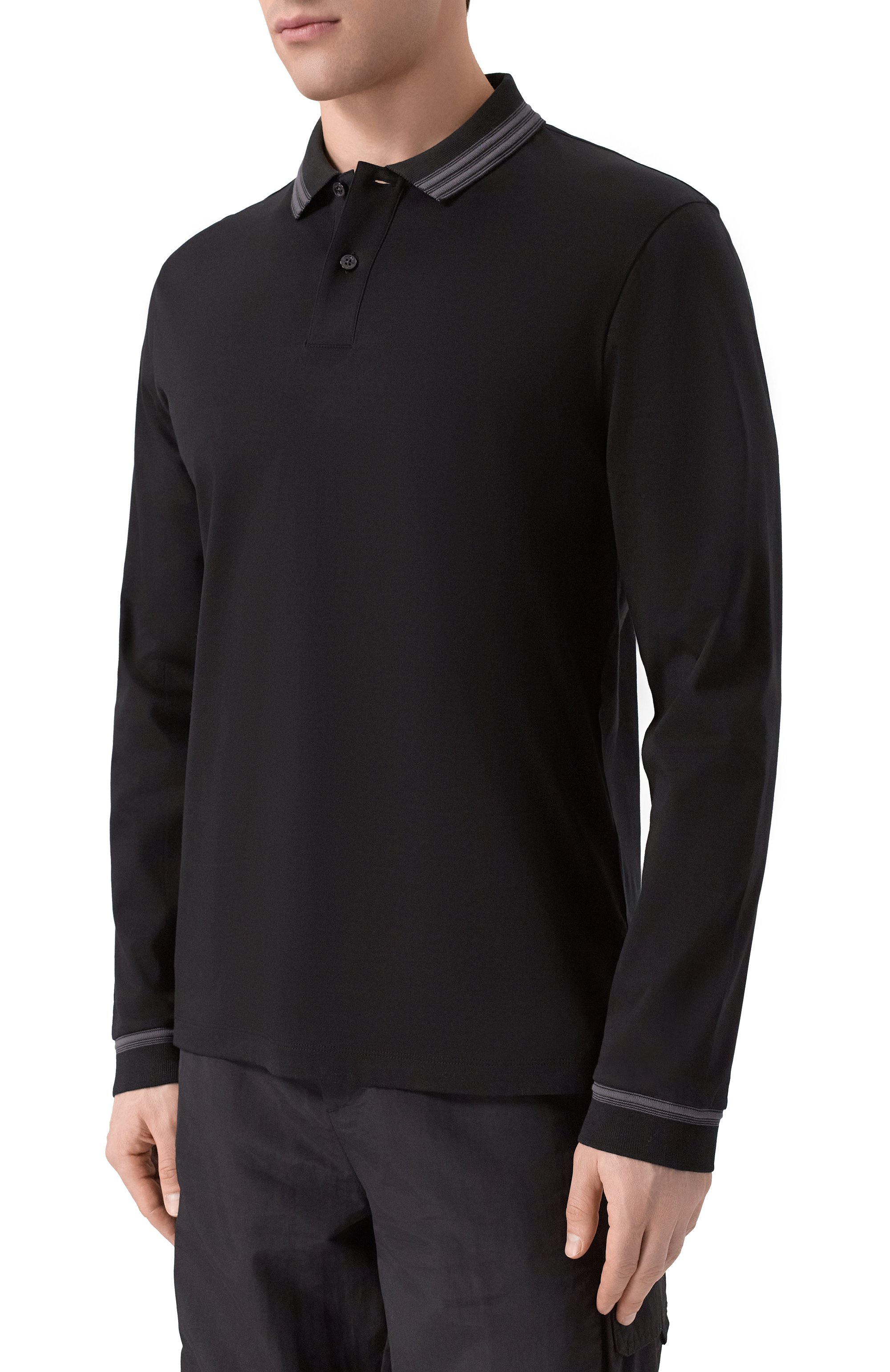 Хлопковое поло BOSS, арт. 50554530, фото 3