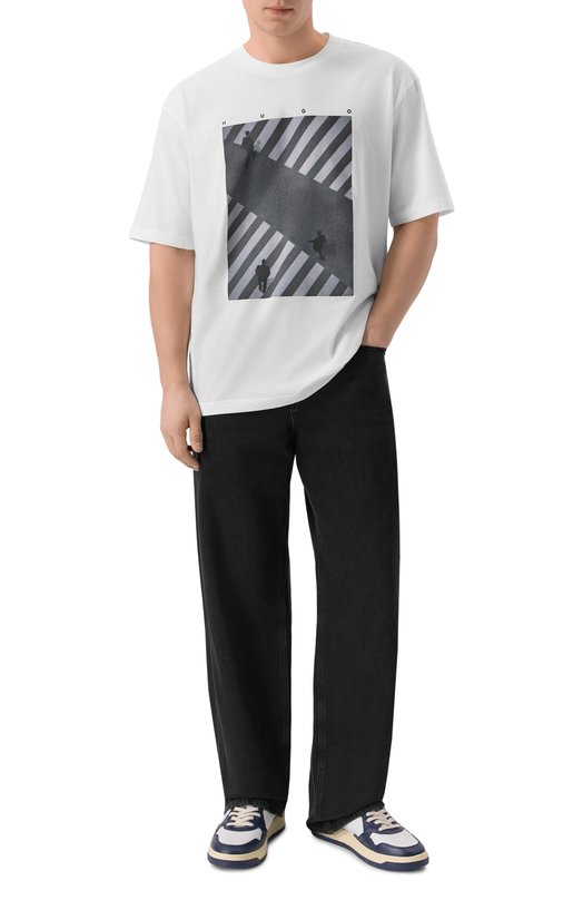 Хлопковая футболка HUGO 50553330 Белый  50553330 Фото 2