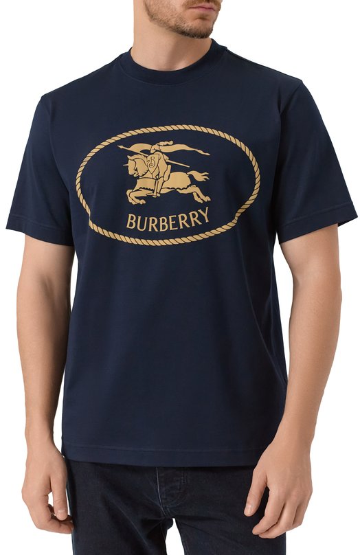 Хлопковая футболка Burberry 8110114 Синий  8110114 Фото 3