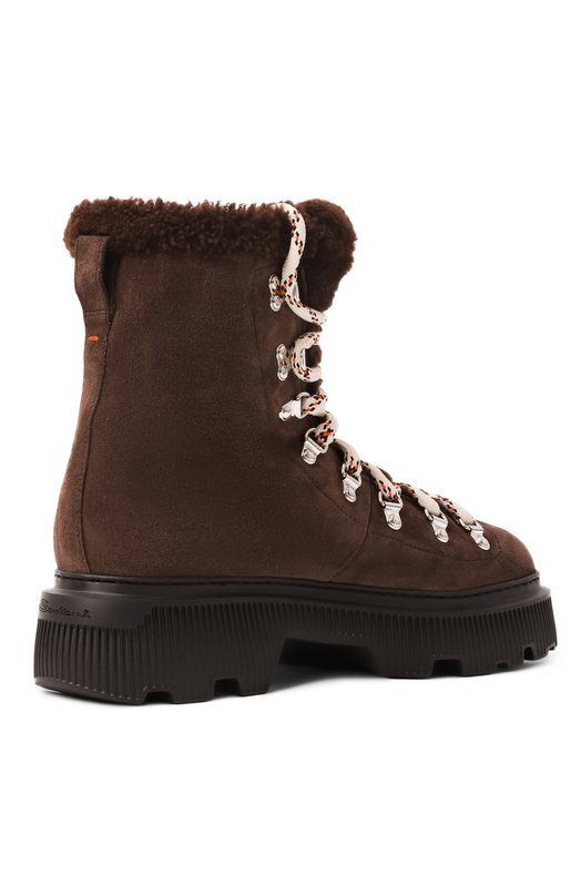 Замшевые ботинки Santoni WTCG71739NERAYHC Коричневый  WTCG71739NERAYHC Фото 5