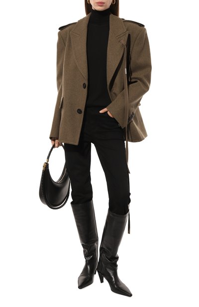 Шерстяное полупальто ANN DEMEULEMEESTER, арт. 2402-W-JA25-FA509-046, фото 2