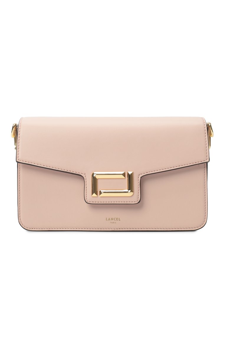 Женская сумка angèle medium LANCEL светло-розового цвета, арт. A13149 | Фото 1 (Драгоценные камни: Проставлено; Размер: medium; Ремень/цепочка: На ремешке; Материал сплава: Проставлено; Материал: Натуральная кожа)