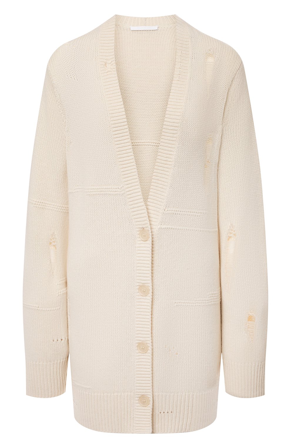 Шерстяной кардиган HELMUT LANG бежевого цвета по цене 39650 руб., арт. L01HW706, фото 1 Шерстяной кардиган HELMUT LANG, арт. L01HW706, фото 1