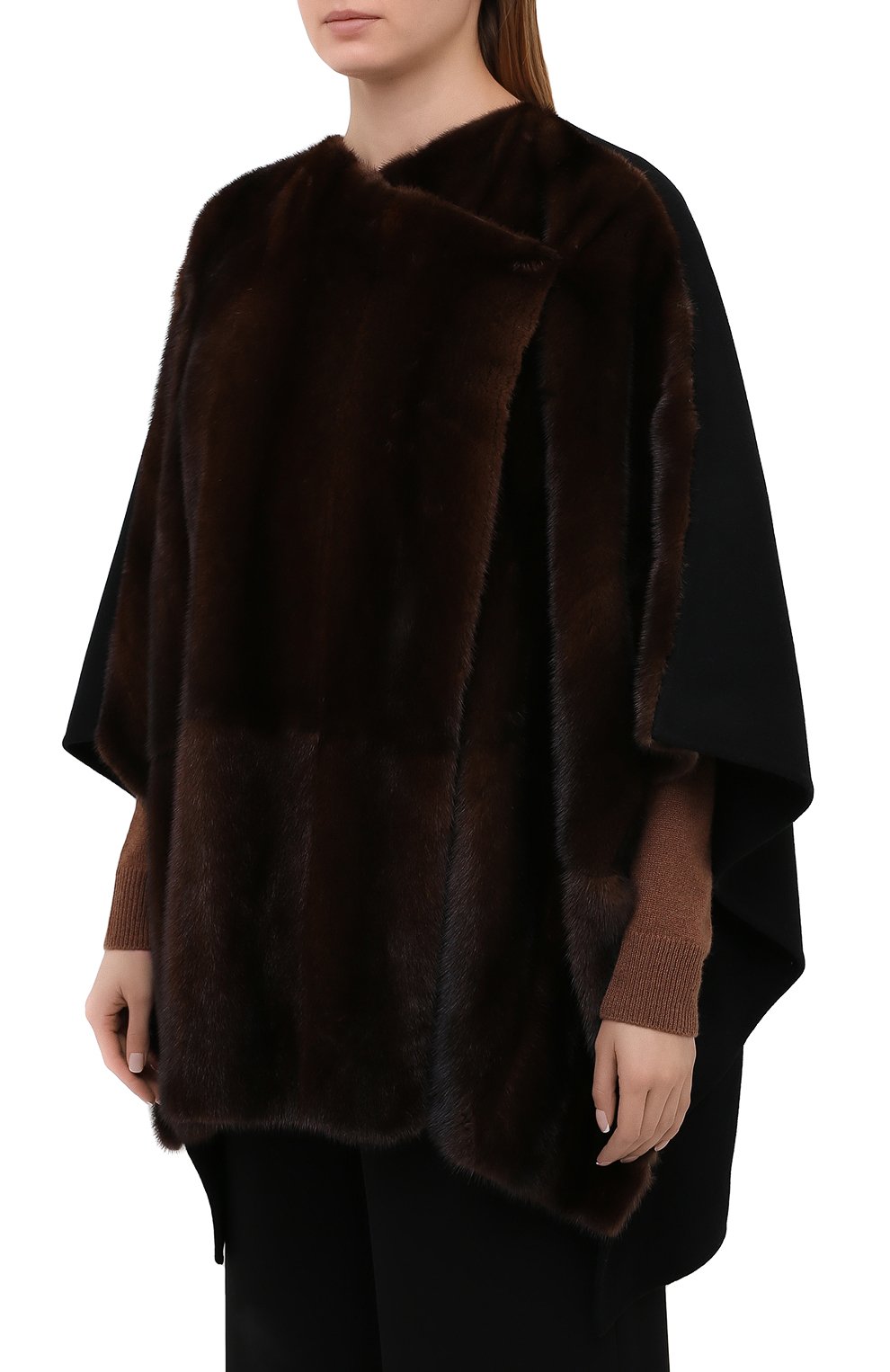 Накидка из меха норки VALENTINO коричневого цвета по цене 1435000 руб., арт. VF3FPM10BSE, фото 3 Накидка из меха норки VALENTINO, арт. VF3FPM10BSE, фото 3