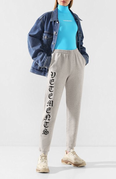 Хлопковые джоггеры VETEMENTS, арт. SS20PA321 1624/W/GREY, фото 2