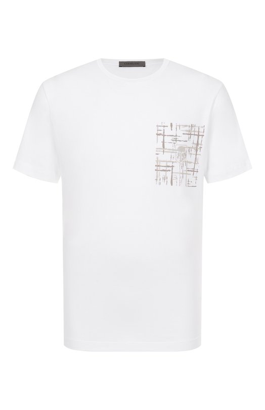 Хлопковая футболка Corneliani 26G583-2625024 Белый 26G583-2625024