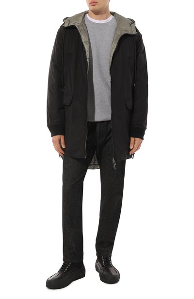 Двусторонний пуховик EMPORIO ARMANI черного цвета по цене 74250 руб., арт. 6R1L95/1NHMZ, фото 2 Двусторонний пуховик EMPORIO ARMANI, арт. 6R1L95/1NHMZ, фото 2