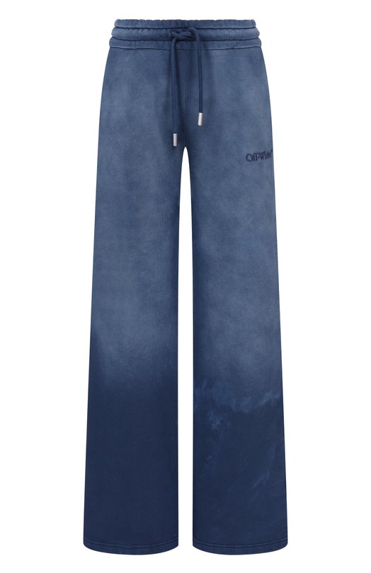 Хлопковые брюки Off-White 0WCH022F25FLE002 Синий 0WCH022F25FLE002