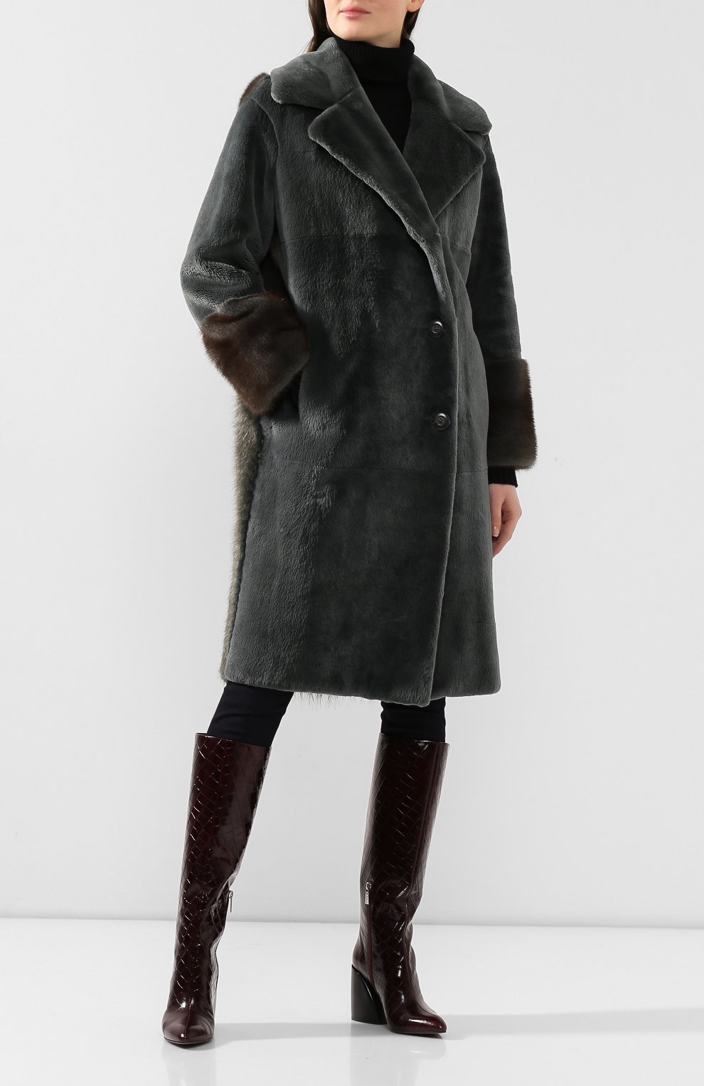 Шуба из меха бобра COLOR TEMPERATURE, арт. FW18CT47, фото 2