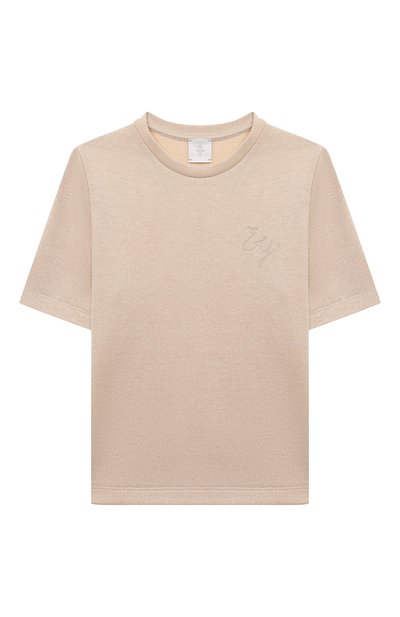 Футболка из вискозы ELEVENTY светло-бежевого цвета по цене 13200 руб., арт. EV8A11/J0442/12-16, фото 1 Футболка из вискозы ELEVENTY, арт. EV8A11/J0442/12-16, фото 1