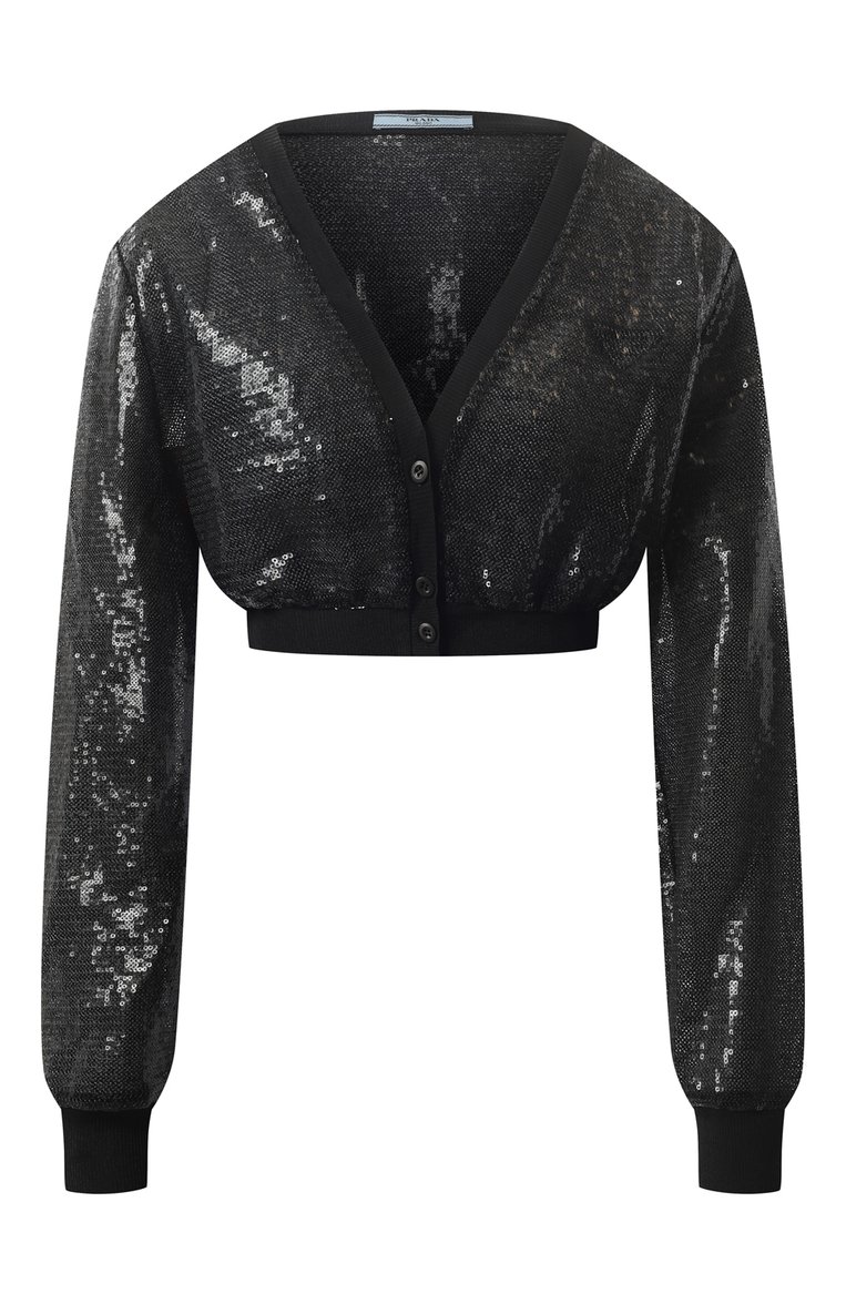 Кардиган с отделкой пайетками PRADA, арт. P444FR-1Z4T-F0002, фото 1