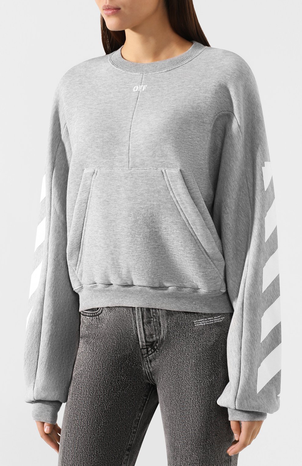 Хлопковый свитшот OFF-WHITE, арт. 0WBA043R194030690701, фото 3