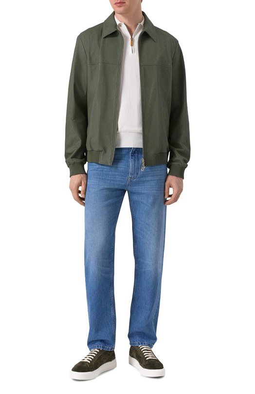 Замшевые кеды Kiton USSA268N0119002003 Зелёный  USSA268N0119002003 Фото 2