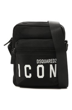 Мужская текстильная сумка icon DSQUARED2 черного цвета, арт. CBM0023 11703199 | Фото 6 (Материал сплава: Проставлено; Ремень/цепочка: На ремешке; Материал: Текстиль; Драгоценные камни: Проставлено; Размер: small)