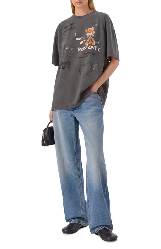 Хлопковая футболка DOMREBEL WHATS NEW/T-SHIRT Серый  WHATS NEW/T-SHIRT Фото 2