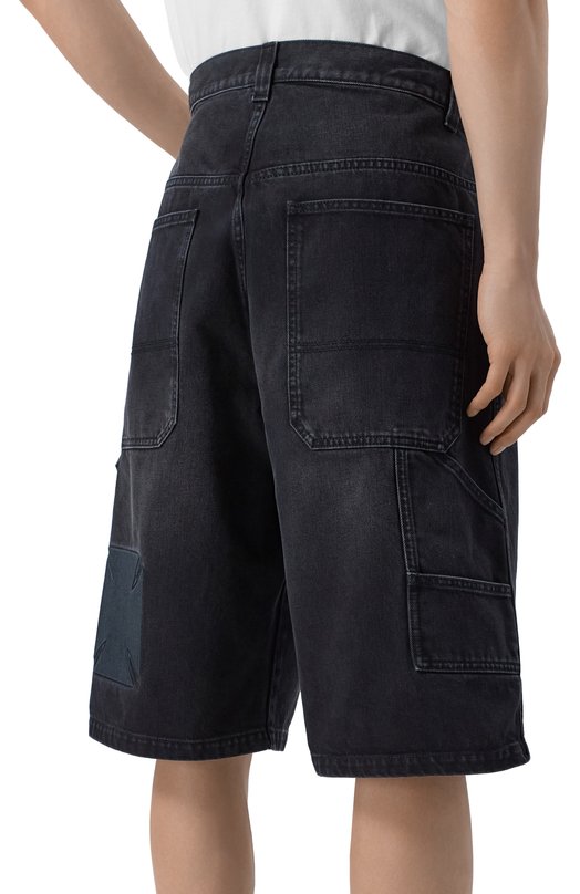 Джинсовые шорты VETEMENTS ME76DP095B1/2803 DENIM Чёрный  ME76DP095B1/2803 DENIM Фото 4