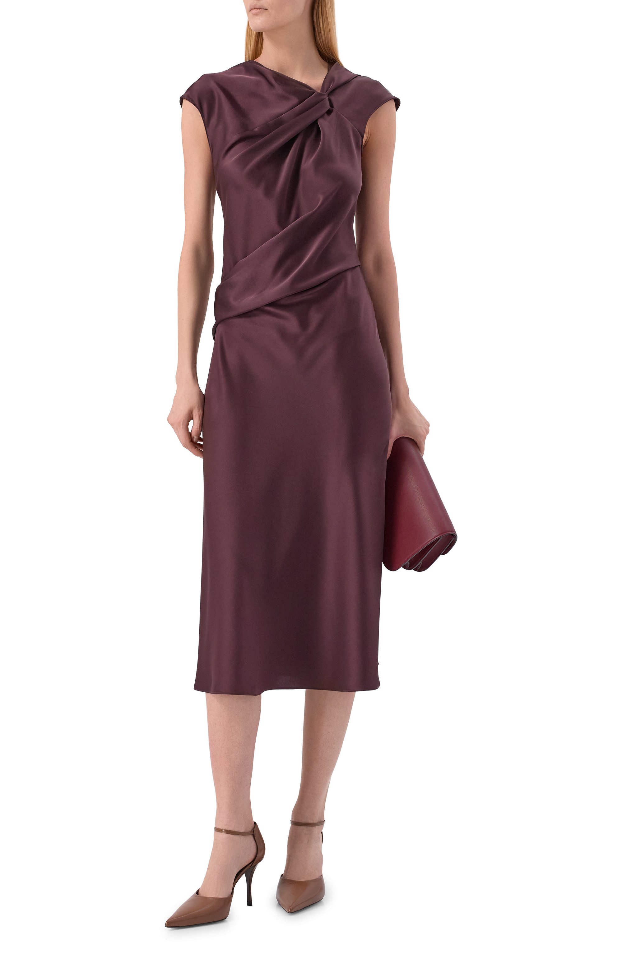 Атласное платье THEORY, арт. P1009607, фото 2