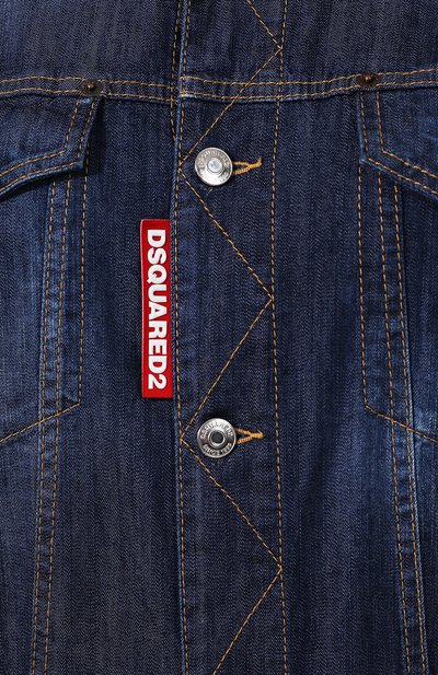Джинсовый комбинезон DSQUARED2 синего цвета по цене 54650 руб., арт. S75FP0068/S30341, фото 5 Джинсовый комбинезон DSQUARED2, арт. S75FP0068/S30341, фото 5