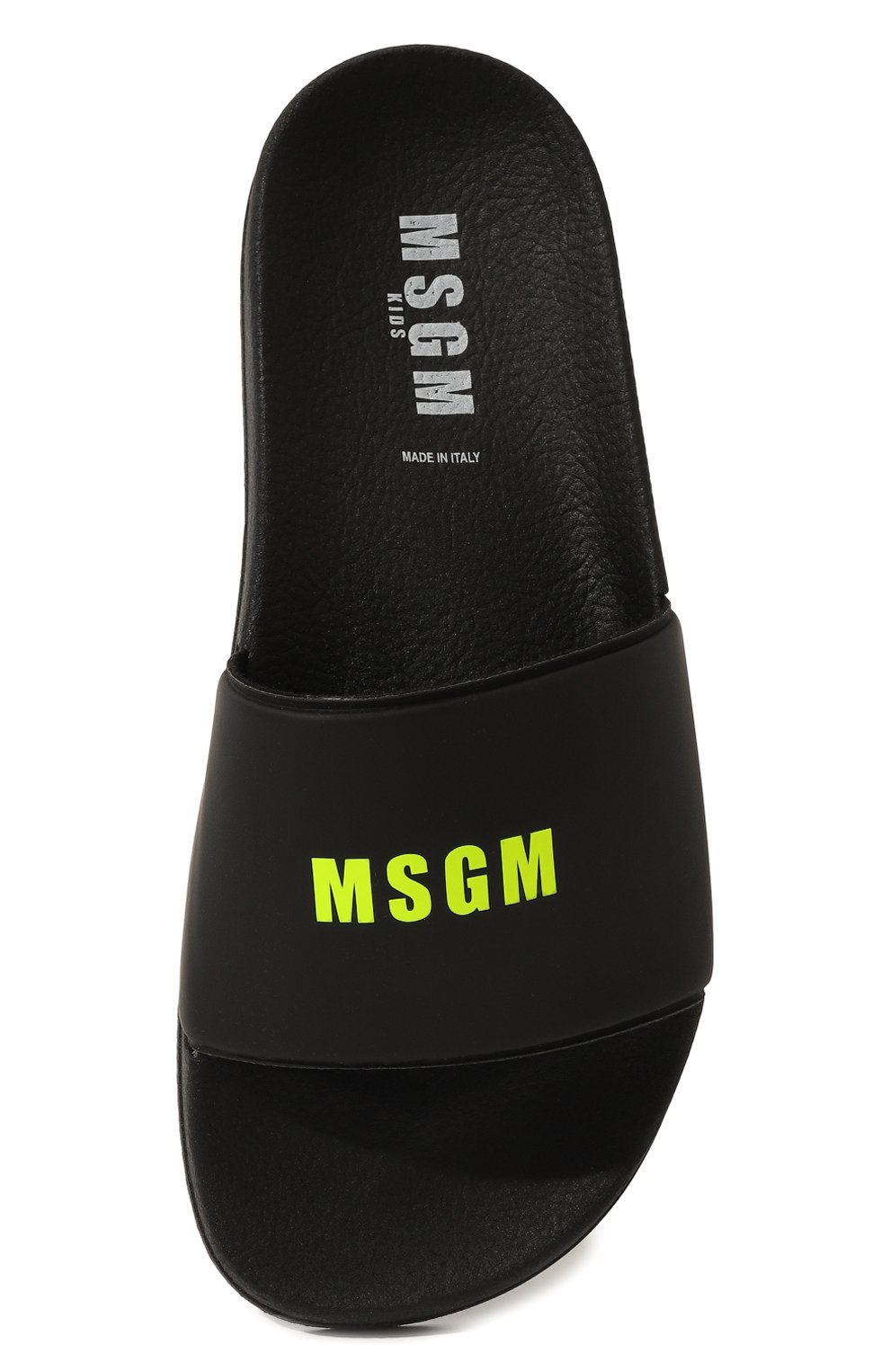 Шлепанцы MSGM KIDS черного цвета по цене 8755 руб., арт. 76865/36-40, фото 4 Шлепанцы MSGM KIDS, арт. 76865/36-40, фото 4