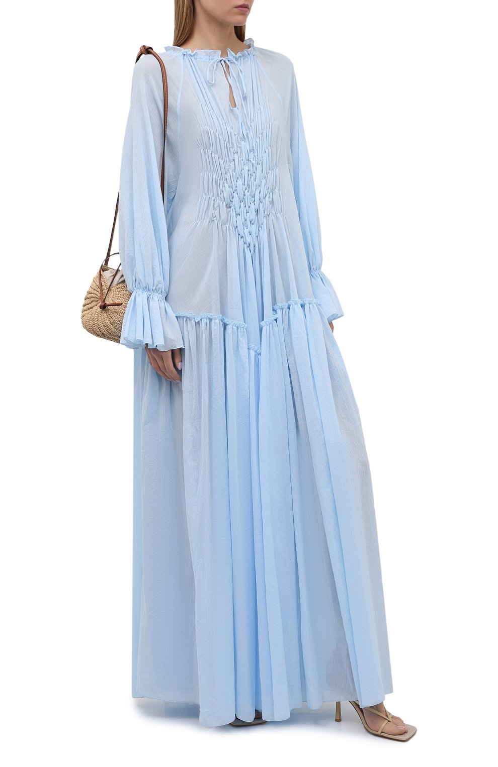 Хлопковая туника MASTERPEACE голубого цвета по цене 27500 руб., арт. MP-R21-29 (a), фото 2 Хлопковая туника MASTERPEACE, арт. MP-R21-29 (a), фото 2