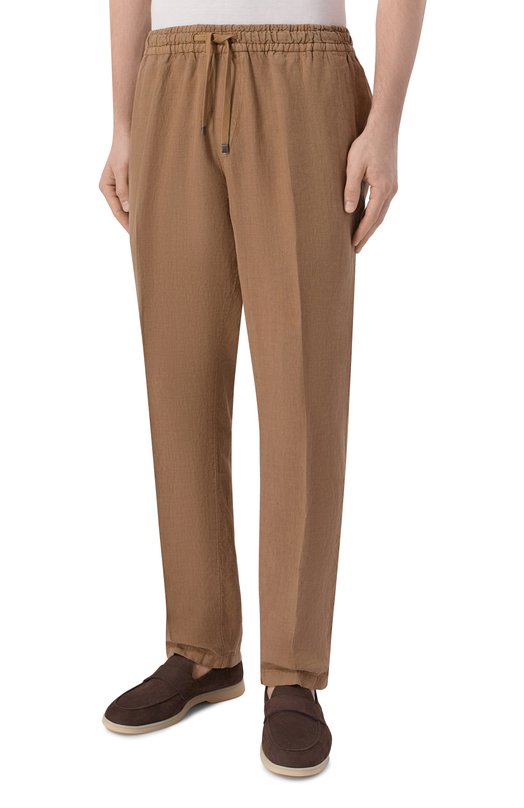 Льняные брюки Boglioli 89895Q/SB5752 Коричневый  89895Q/SB5752 Фото 3