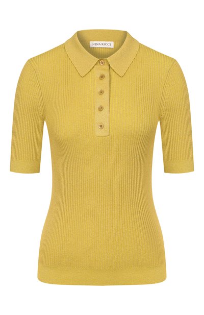 Женский поло из хлопка и шерсти NINA RICCI, арт. 26PMPU016/ML0600