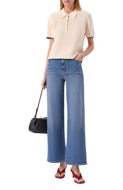 Джинсы le slim palazzo FRAME DENIM голубого цвета по цене 45950 руб., арт. LSP814/LE SLIM PALAZZ0 L0NG, фото 2 Джинсы le slim palazzo FRAME DENIM, арт. LSP814/LE SLIM PALAZZ0 L0NG, фото 2