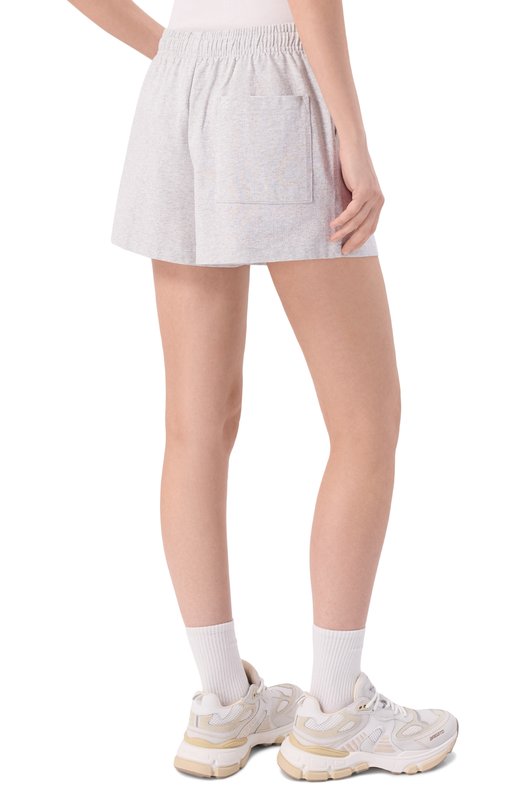 Хлопковые шорты Luxury Club Sporty and Rich SH0377842GY03/S&R LUXURY CLUB DISC0 SH0RT Серый  SH0377842GY03/S&R LUXURY CLUB DISC0 SH0RT Фото 4