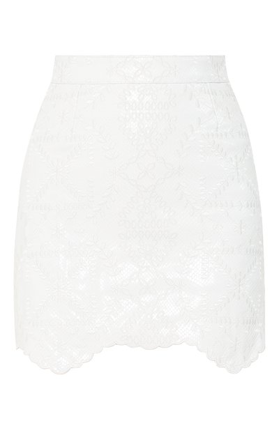 Женская кожаная юбка OFF-WHITE, арт. 0WJC002S19D630510101