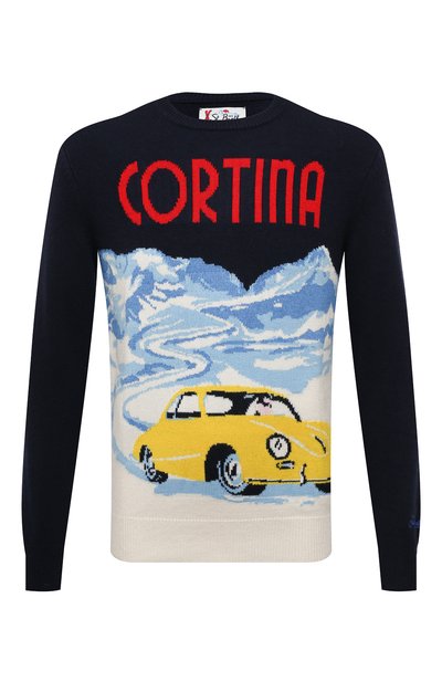 Джемпер из шерсти и вискозы MC2 SAINT BARTH темно-синего цвета по цене 23650 руб., арт. STBM HER0N C/HER0011/00682C, фото 1 Джемпер из шерсти и вискозы MC2 SAINT BARTH, арт. STBM HER0N C/HER0011/00682C, фото 1