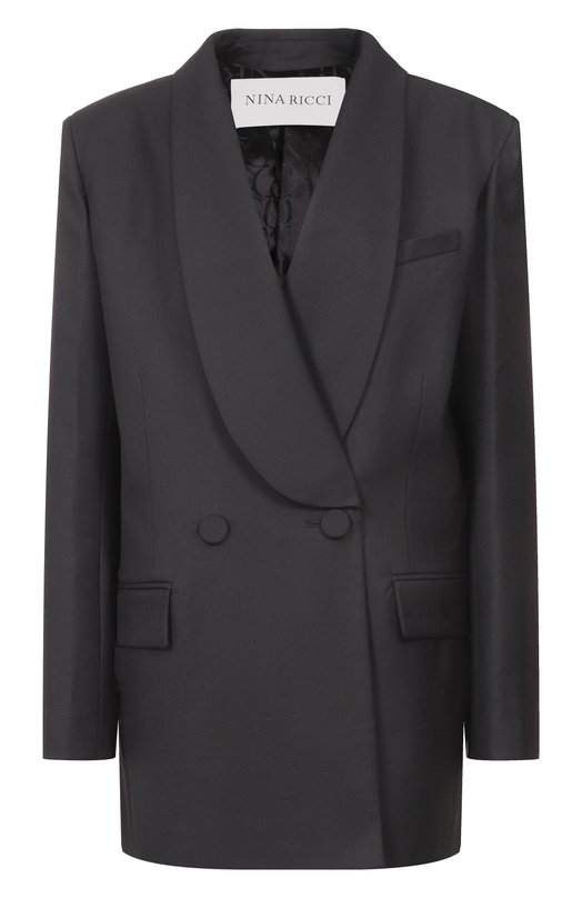Шерстяной жакет Nina Ricci 26PCVE009/WV0323 Чёрный 26PCVE009/WV0323