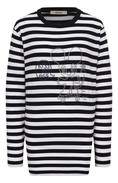 Женская хлопковый пуловер ZADIG AND VOLTAIRE, арт. JWTS02839