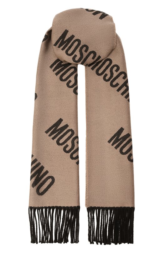 Шерстяной шарф Moschino 50234/M5873 Бежевый 50234/M5873