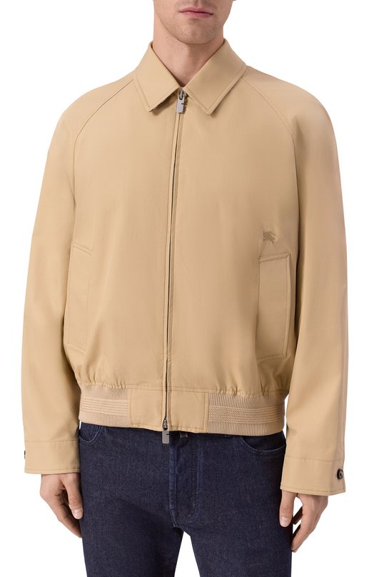 Хлопковый бомбер Burberry 8093199 Бежевый  8093199 Фото 3
