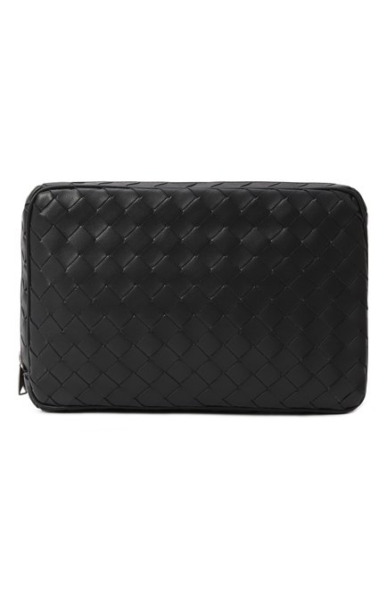 Мужской несессер BOTTEGA VENETA темно-серого цвета, арт. 765804 V2HL0 | Фото 1 (Размер: medium; Драгоценные камни: Проставлено; Материал: Натуральная кожа; Материал сплава: Проставлено)
