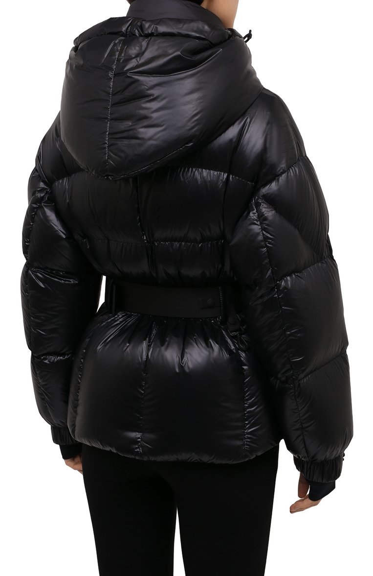 Женский пуховик lanx MONCLER GRENOBLE черного цвета, арт. G2-098-1A535-00-539YL | Фото 4 (Рукава: Длинные; Материал подклада: Синтетический материал; Материал утеплителя: Пух и перо; Материал внешний: Синтетический материал; Длина (верхняя одежда): Короткие; Стили: Спорт-шик; Кросс-КТ: Пуховик; Материал сплава: Проставлено; Драгоценные камни: Проставлено)